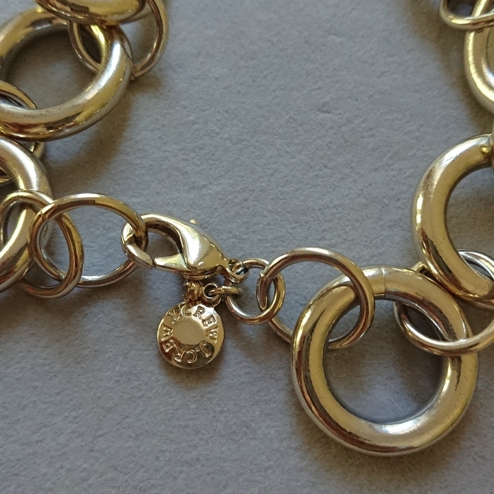 J. Crew stunning Chunky Gold Tone Chain Link Statement Necklace - Picture 6 of 8